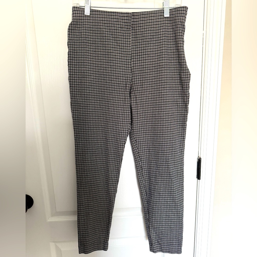 THE LOFT BLACK AND WHITE WORK PANTS
